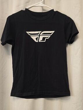 Kids Black Graphic Logo Tee - Unbranded